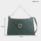 Women's Green Polyurethane Sling Bag, , small image number null