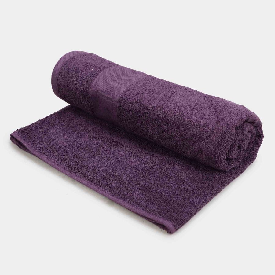 400 GSM Polyurethanerple Cotton Bath Towel, , large