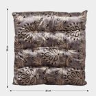 Grey Floral Printed Cushion, , small