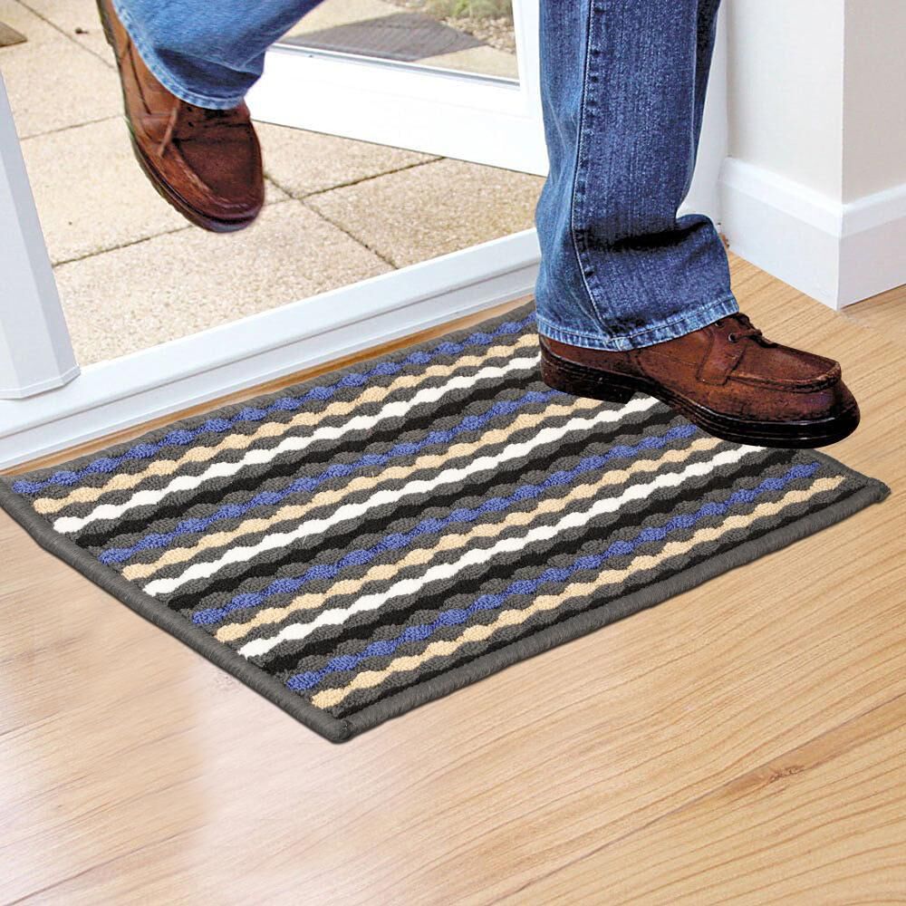 Home Beautiful                         Anti-Skid Grey Polyester Door Mat