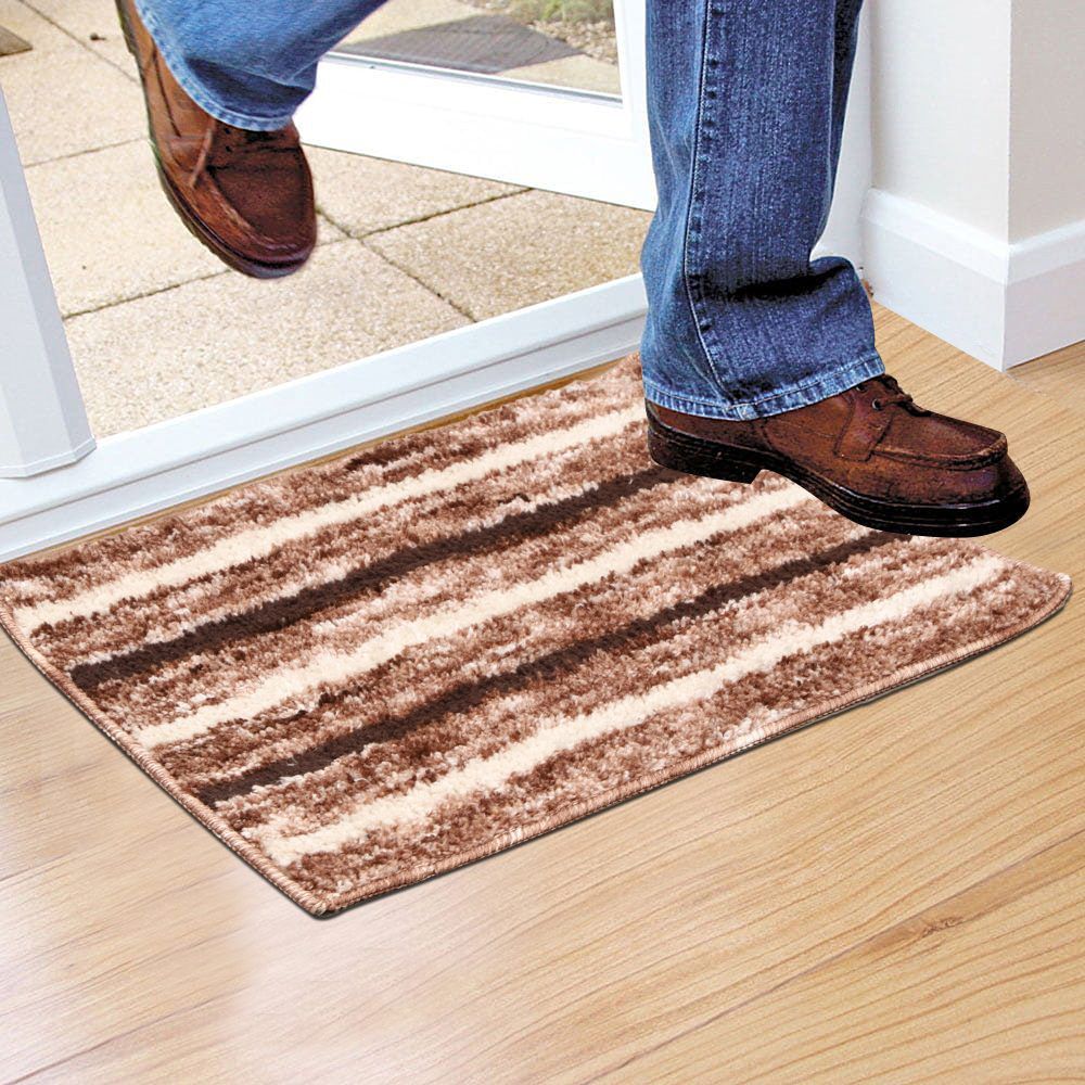 Home Beautiful                         Anti-Skid Brown Polyester Door Mat