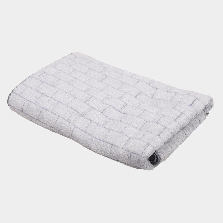 200 GSM Grey Microfiber Bath Towel, , large