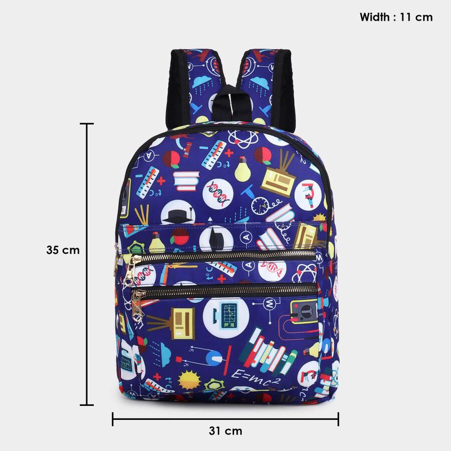 Kid's Blue Polyester Backpack, , large image number null