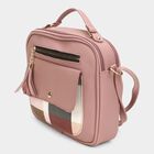 Women's Pink Polyurethane Sling Bag, , small image number null