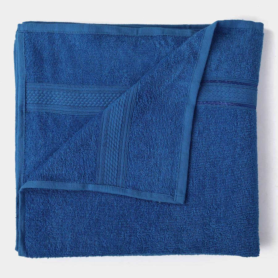 370 GSM Blue Cotton Bath Towel, , large image number null