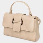 Women's Beige Polyurethane Sling Bag, , small image number null