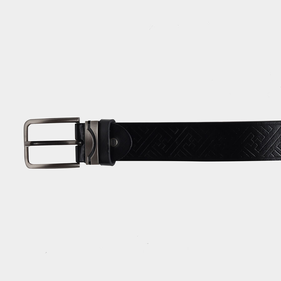 Men's Black Polyurethane Casual Belt, , large image number null