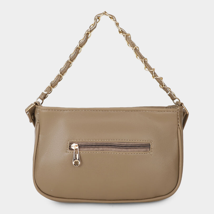 Woman's Beige Polyurethane Bag, , large