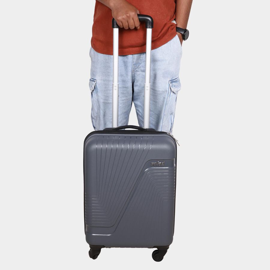 4-Wheel Dark Grey Polypropylene Hard Case Trolley, Small, , large image number null