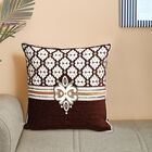 Brown Polyester Cushion Cover, , small image number null