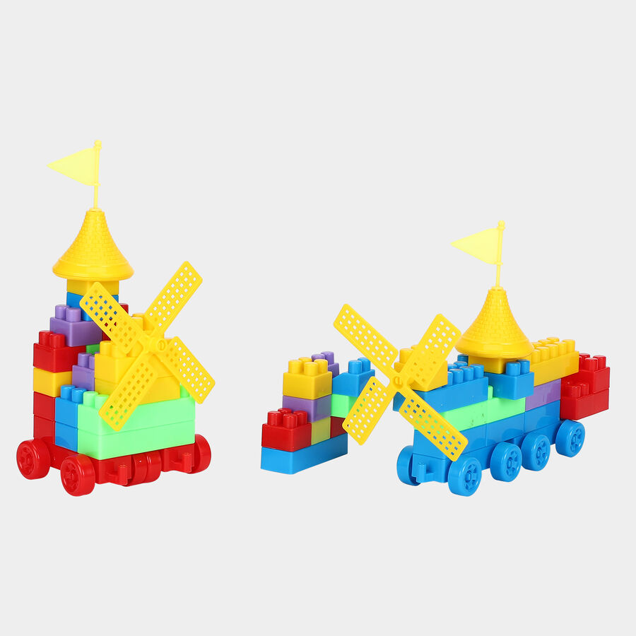 Kid's Multi Colour Plastic Blocks, , large
