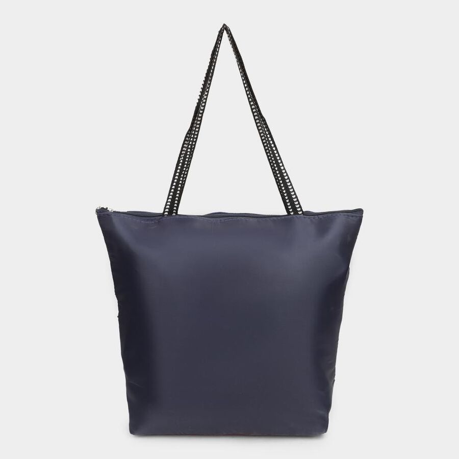 Women's Blue Fabric-Nylon Tote Bag, , large image number null