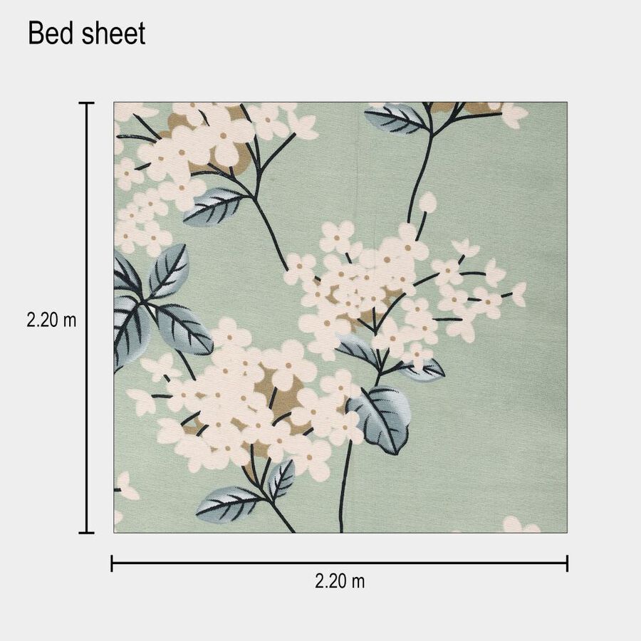 Green Microfiber Double Bedsheet, , large image number null