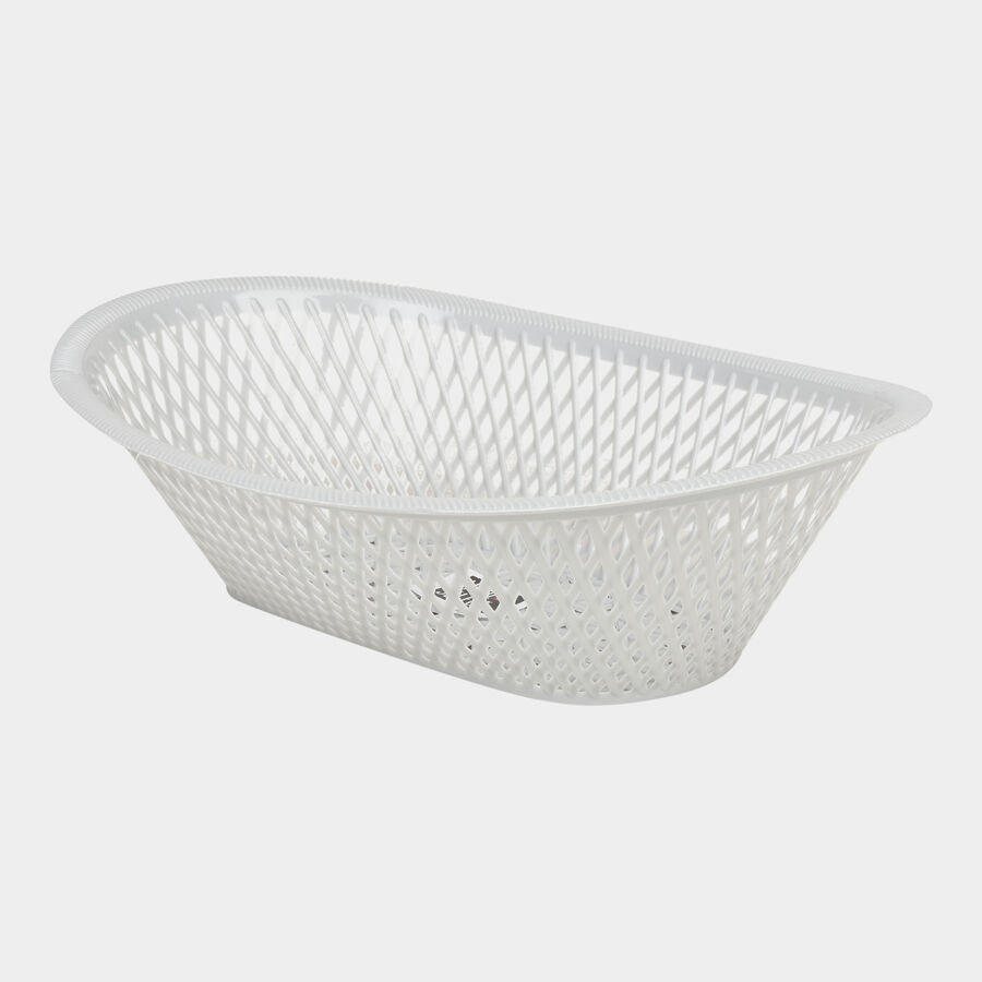 GreyLarge Plastic Basket, , large