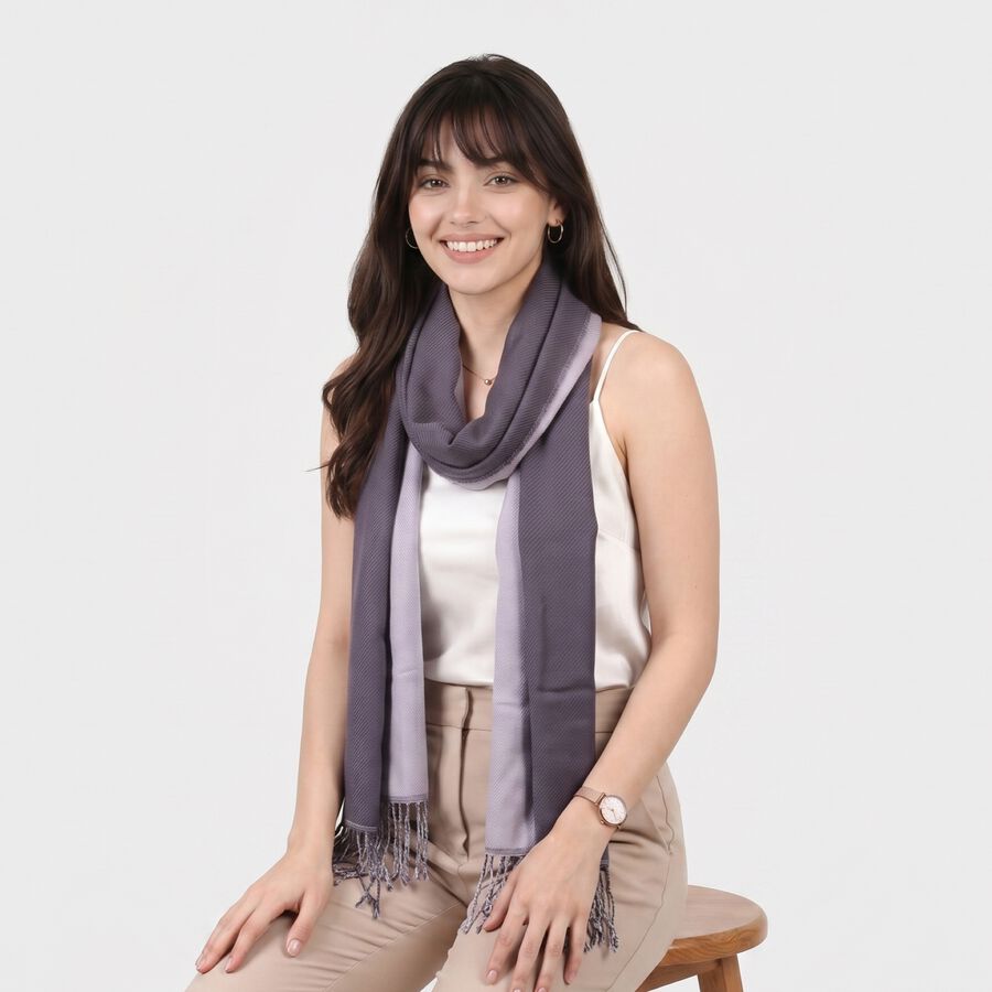 Woman's Aqua Nylon/Polyester Scarf, , large