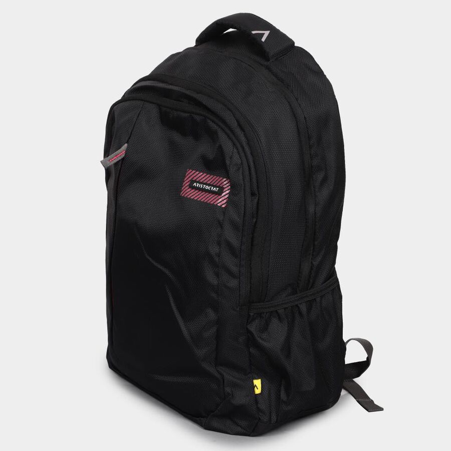 Black Polyester Backpack with Laptop Compartment, 32 L (Approx), , large image number null