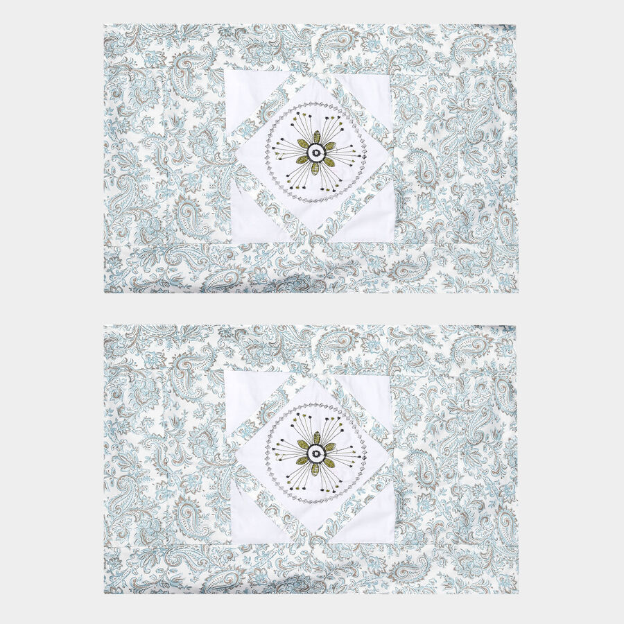 Printed Cotton Pillow Cover, Set of 2, , large image number null