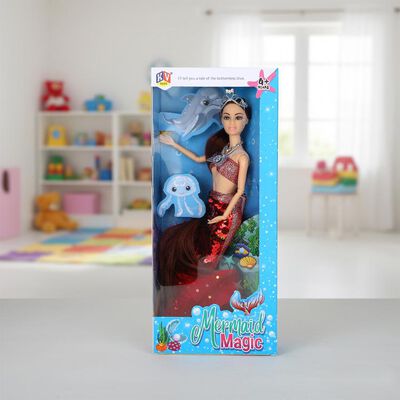 Kid's Magical Mermaid Princess Doll Toy Set