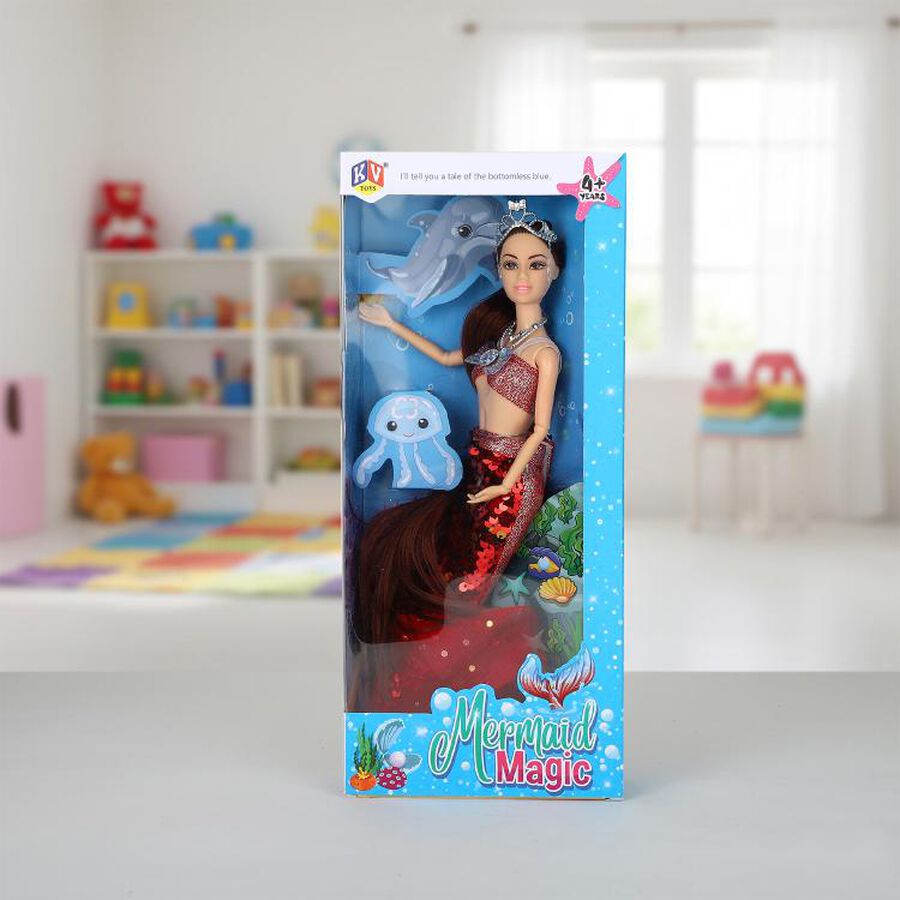 Kid's Magical Mermaid Princess Doll Toy Set, , large