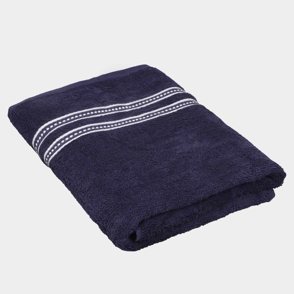 Home Beautiful                         350 GSM Navy Blue Cotton Bath Towel