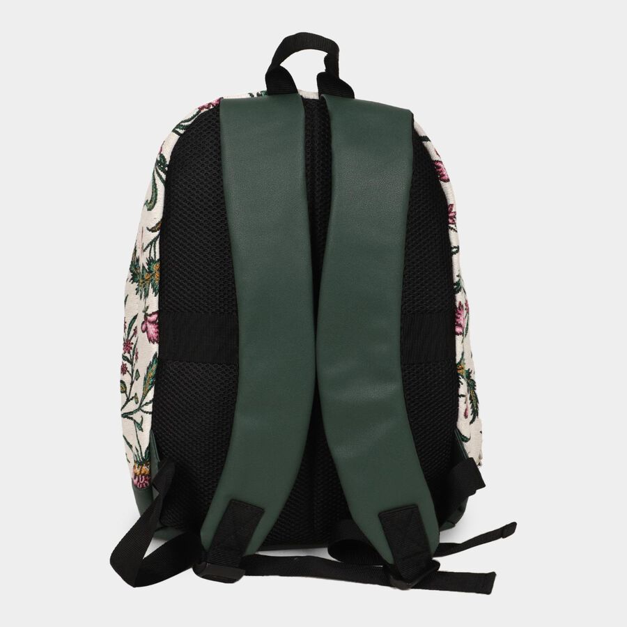 Women's Beige Fabric Backpack, , large image number null