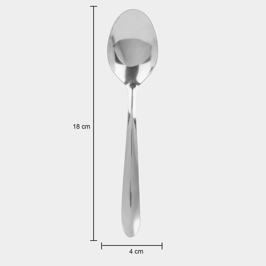 Set of 4 Steel Dessert Spoons, , large image number null