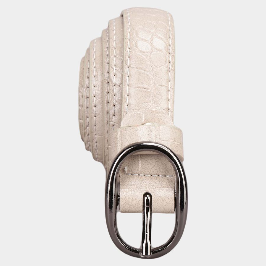 Women's Beige Polyurethane Belt, , large image number null