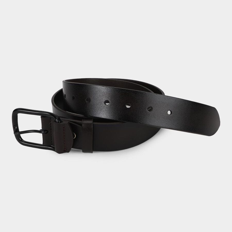 Men's Brown PU Belt, , large