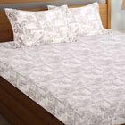 Dark Grey Cotton Double Bedsheet With Pillow Cover, , small image number null