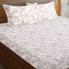 180 TC 100% Cotton Satin Double Bed Sheet with 2 Pillow Covers, , small image number null