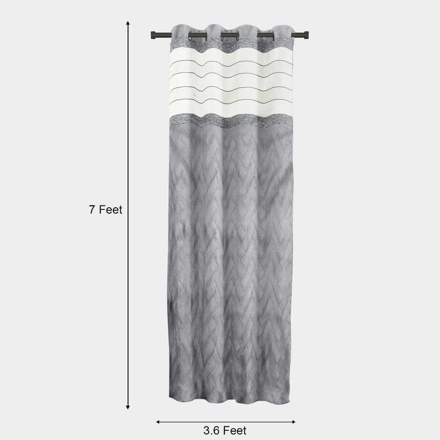 7ft. Dark Grey Polyester Curtain, , large