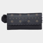 Women's Black Polyurethane Hand Pouch, , small image number null