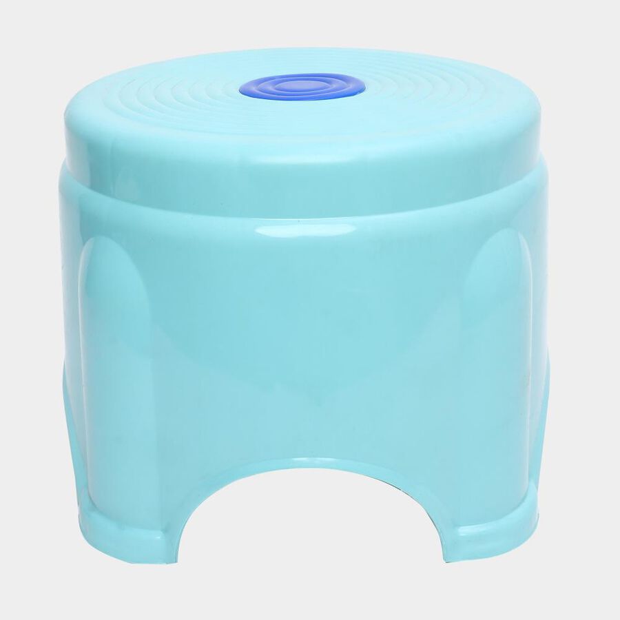 Blue Plastic Bath Stool, , large image number null