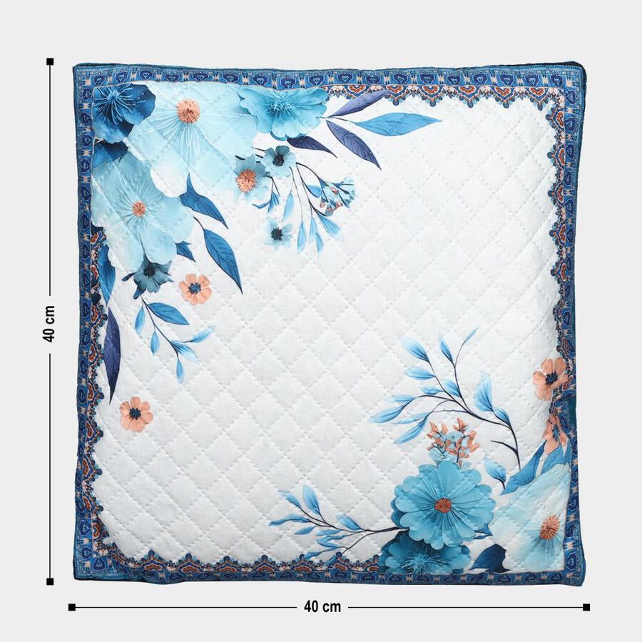 Blue Polyester Cushion Cover, , large image number null