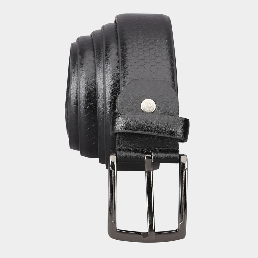 Men's Black Polyurethane Casual Belt, , large image number null