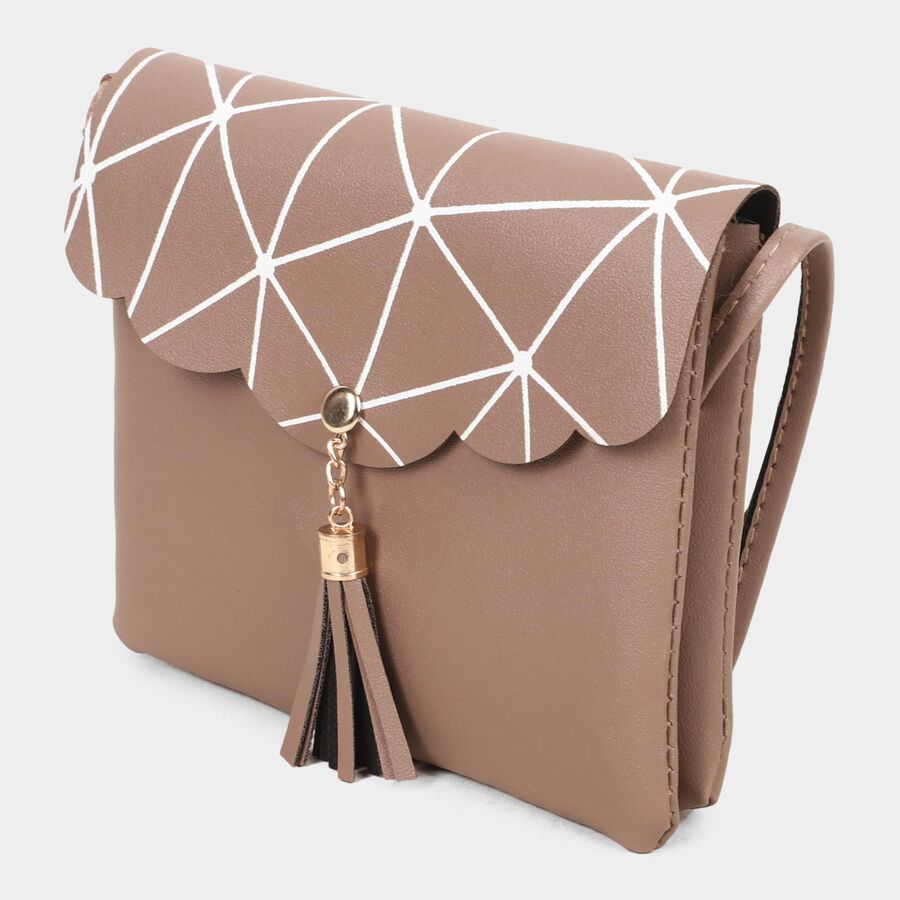 Women's Dark Pink Polyurethane Sling Bag, , large image number null