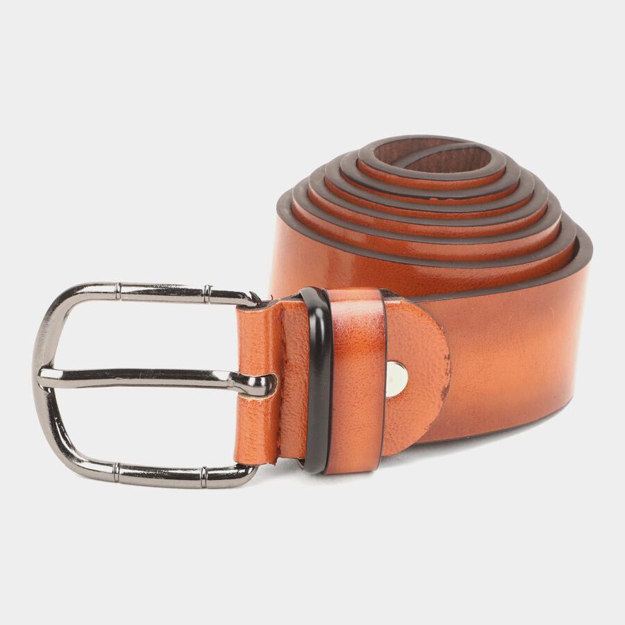 Men's Tan Polyurethane Casual Belt, , large image number null