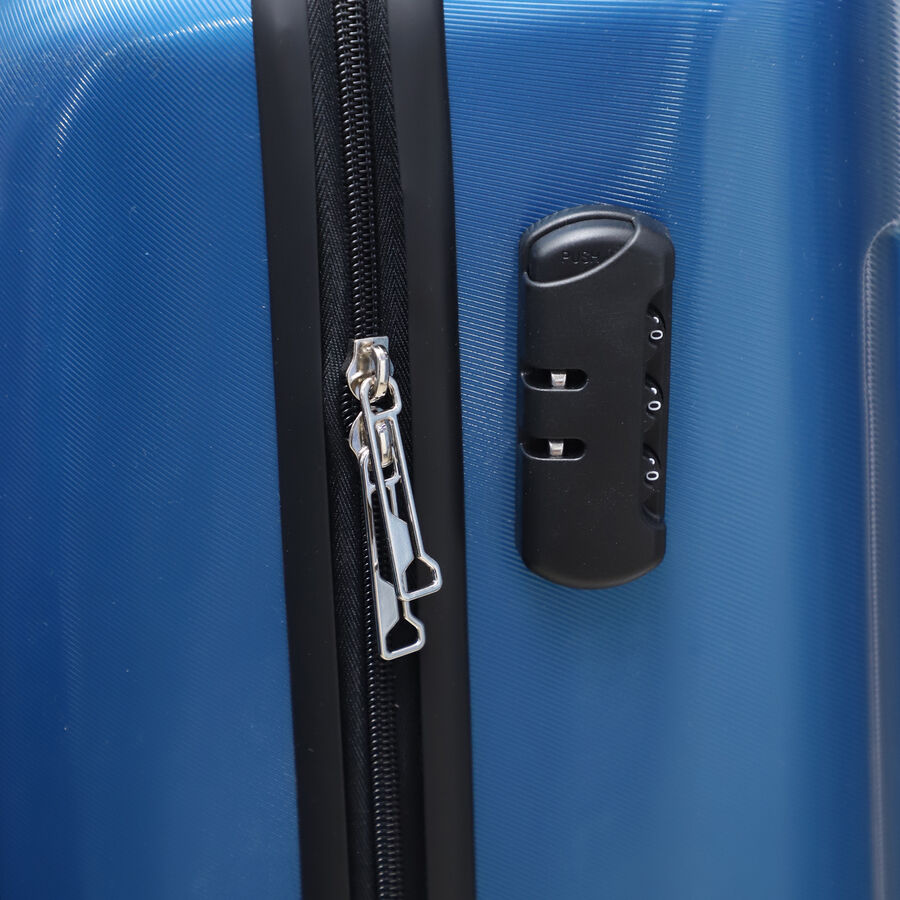 4-Wheel Blue PVC Matee Hard Case Trolley, Large, , large image number null