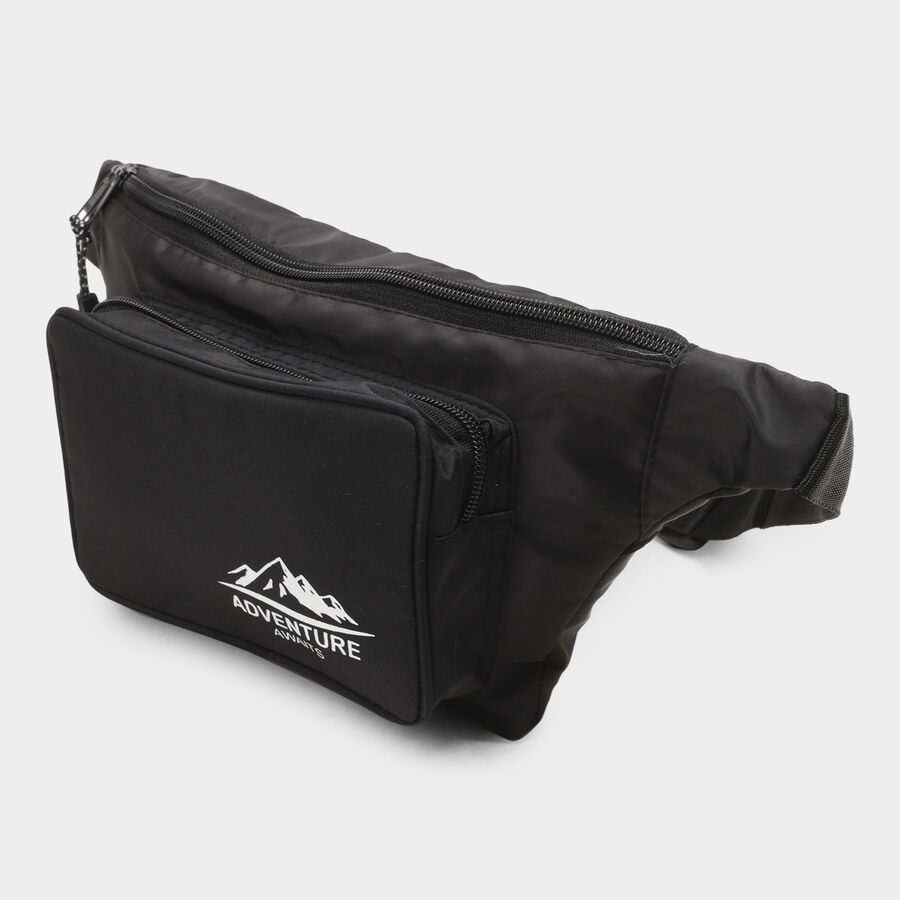 Black Nylon/Polyester Waist Pouch, , large image number null