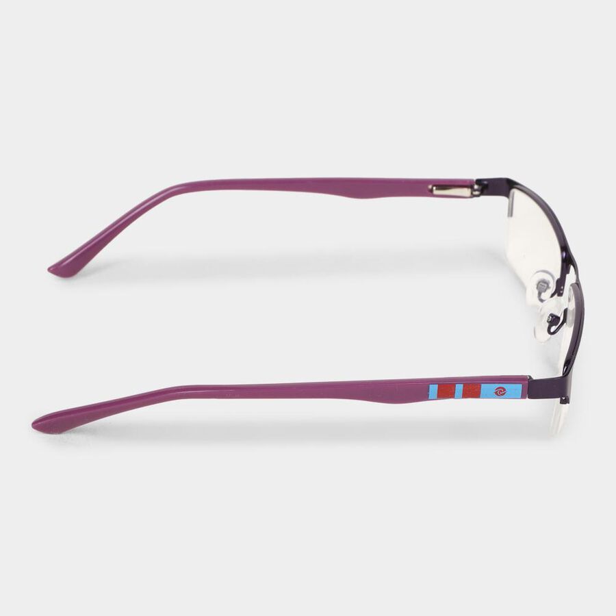 Clear Glass Plastic Half Rim Frame - Color May Vary, , large image number null