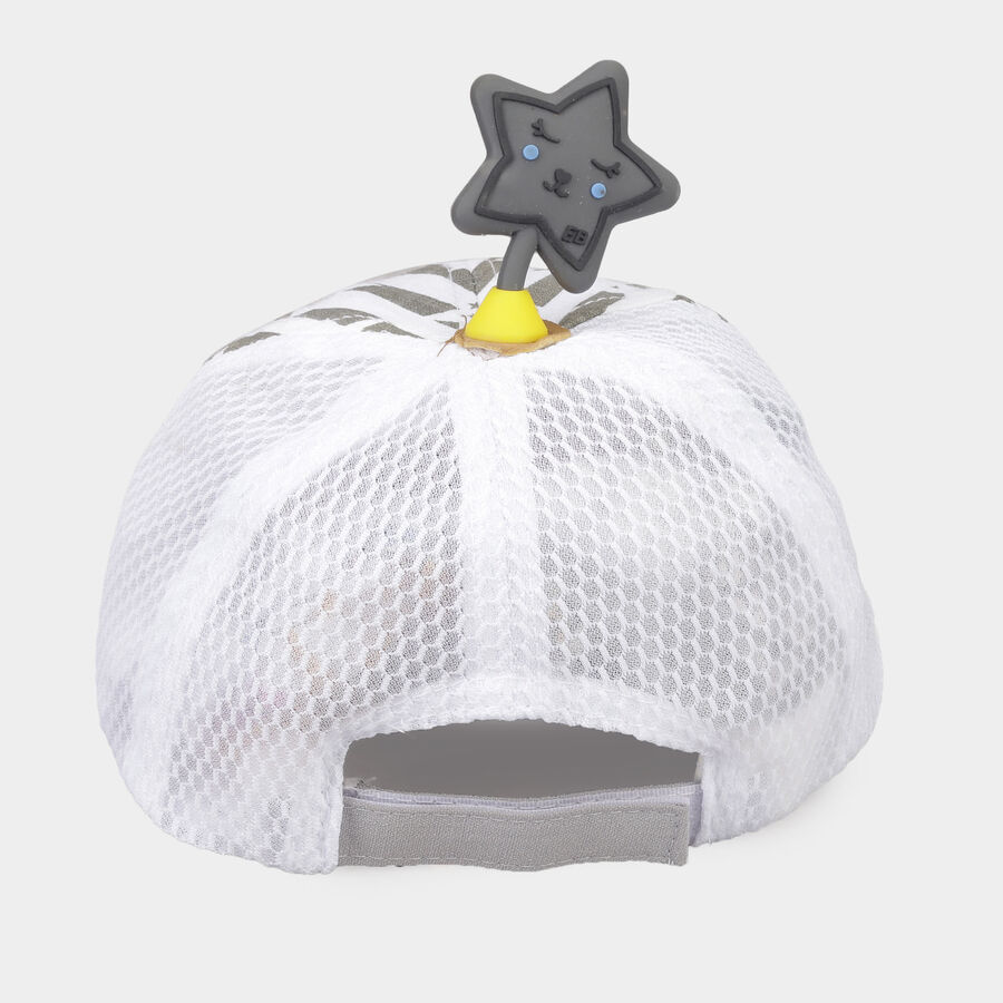 Kids' Grey Nylon/Polyester Cap, , large image number null