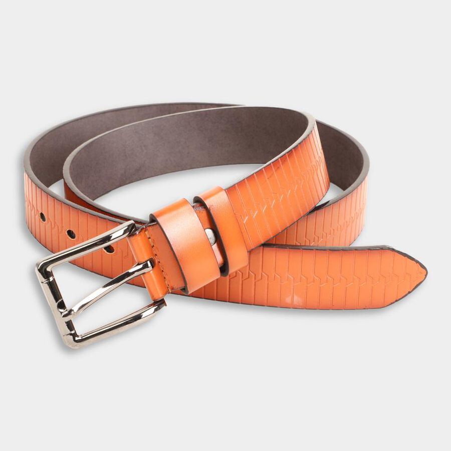 Men's Tan Polyurethane Formal Belt, , large image number null