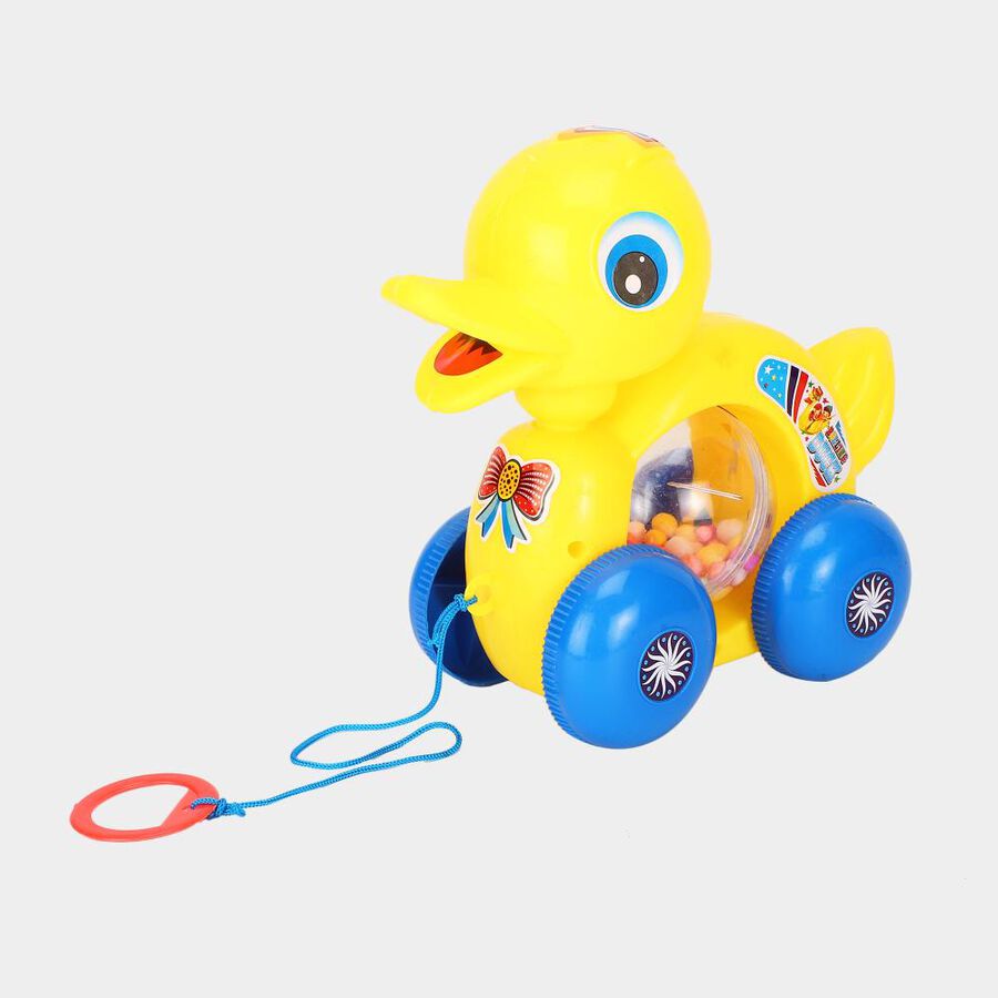 Kid's Yellow Plastic Pull Along, , large
