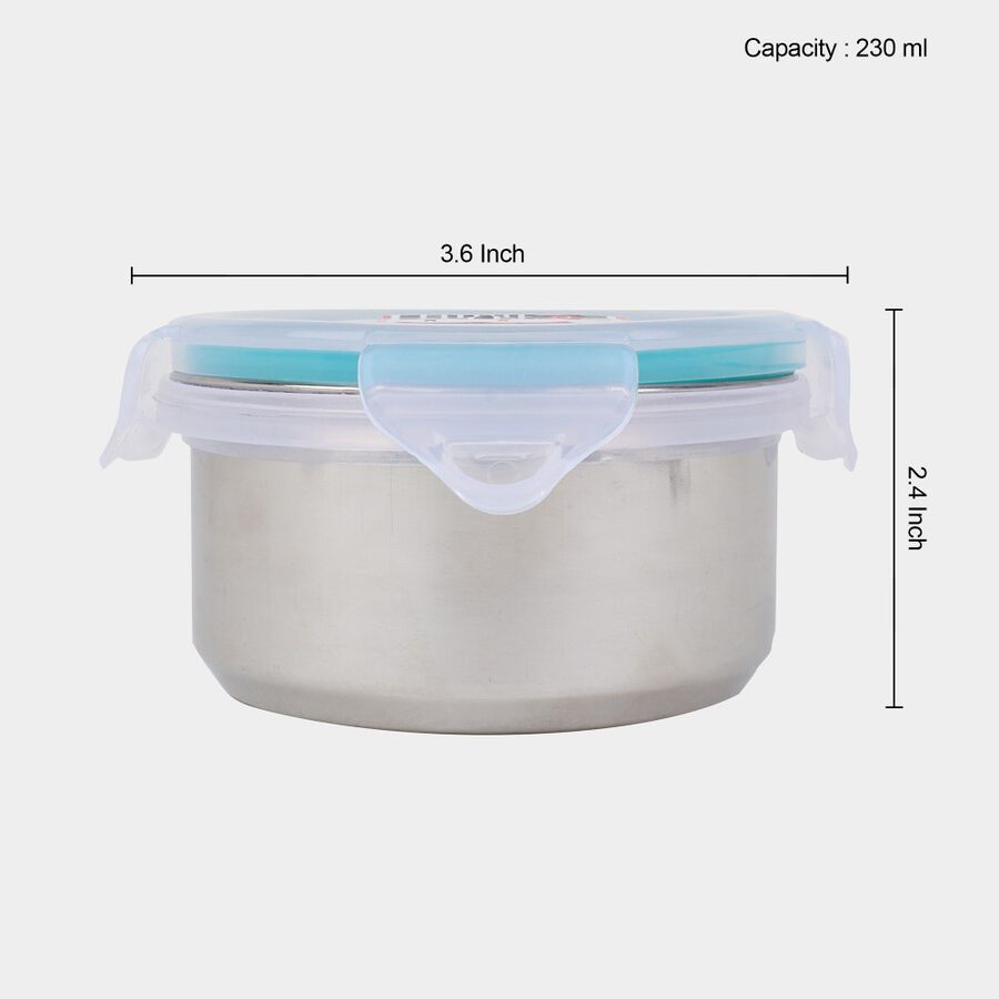 230 ml Lock & Seal Air-Tight Steel Container, , large image number null