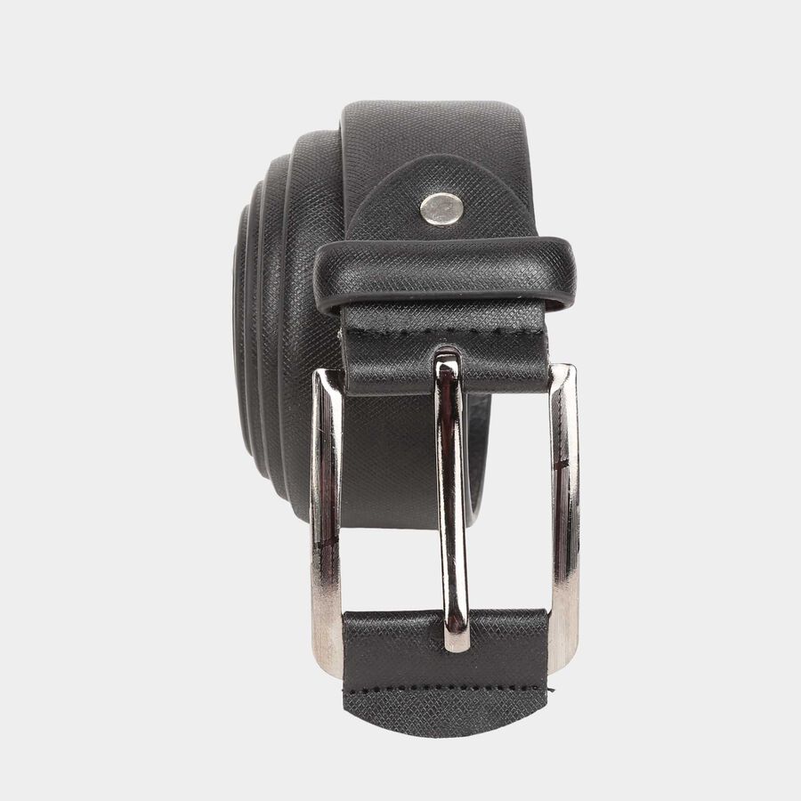 Men's Black Polyurethane Casual Belt, , large