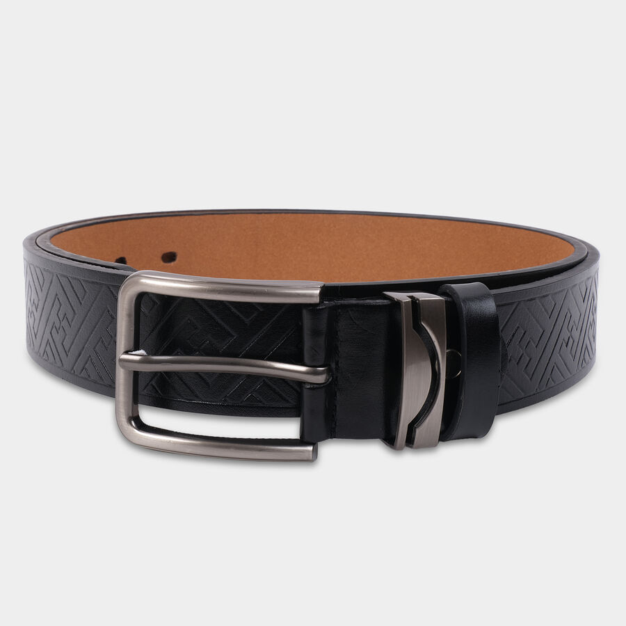 Men's Black Polyurethane Casual Belt, , large image number null