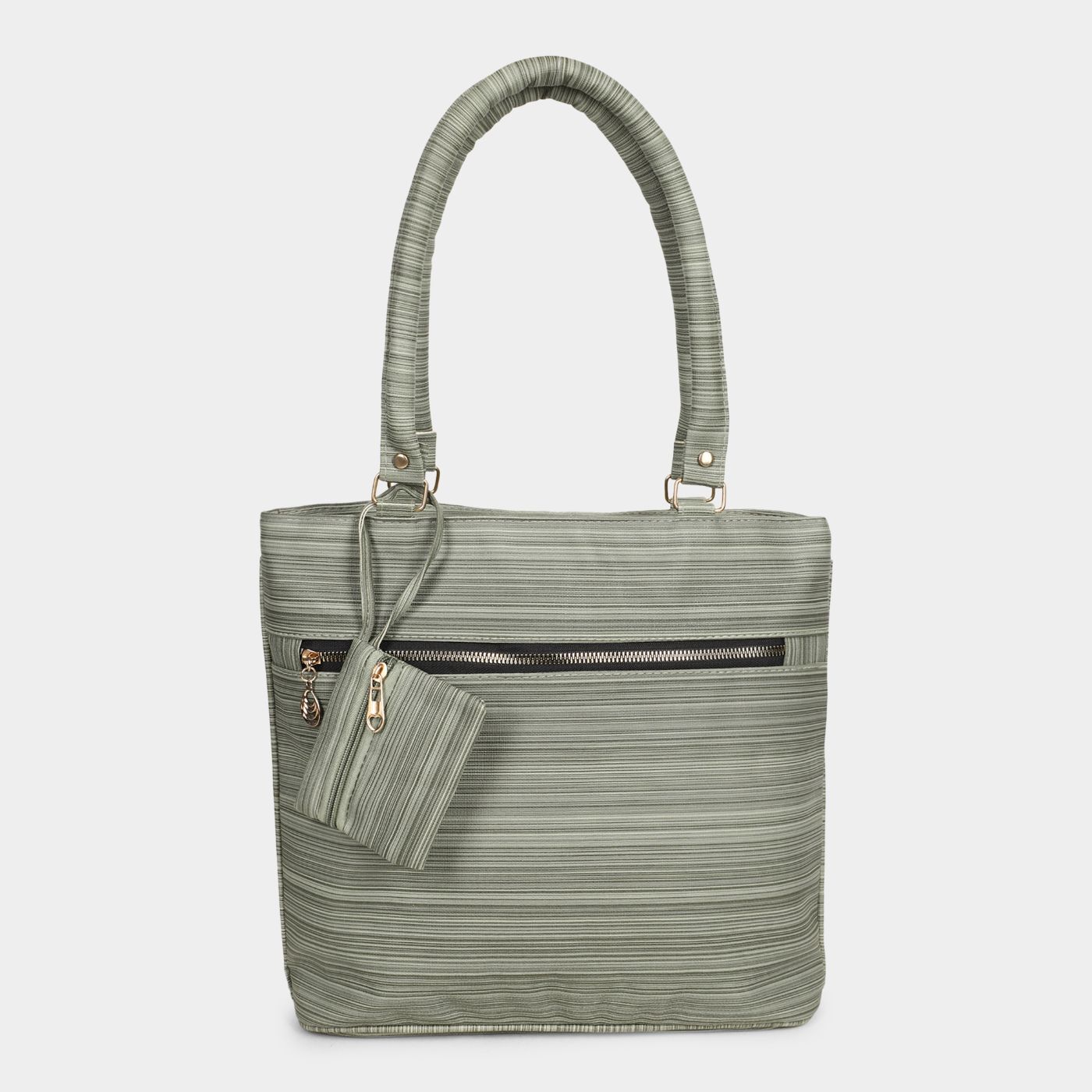 Lucky Charm                         Women's Olive Green Polyurethane Tote Bag