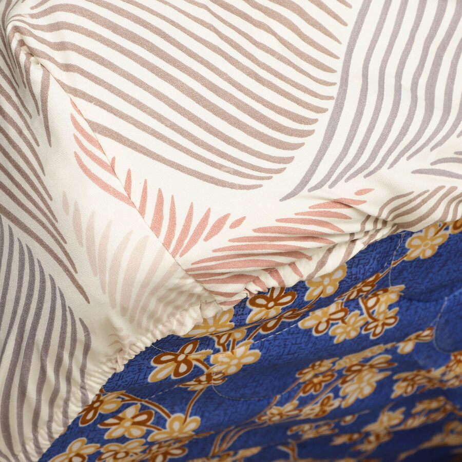 120 GSM Cream Microfiber Double Bedsheet, , large image number null