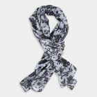 Women's White Viscose Scarf, , small image number null