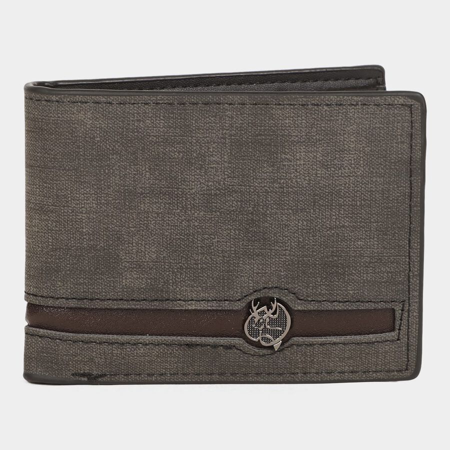 Men's Grey Polyurethane Wallet, , large image number null